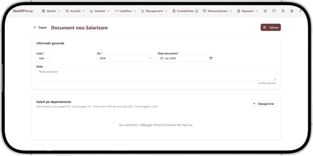 quickfin.erp - document salarizare nou